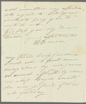 Elizabeth Isabella Spence to Jane Porter, autograph letter signed