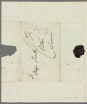 John Ranking to Jane Porter, autograph letter signed