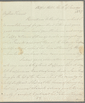 Saith Satoore to Jane Porter, autograph letter signed