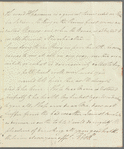 Saith Satoore to Jane Porter, autograph letter signed
