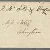 Baron Maltzahn to Miss Porter, autograph letter third person