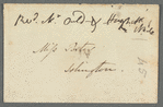 Baron Maltzahn to Miss Porter, autograph letter third person