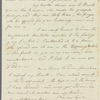 J. Wilmington Fleming to Jane Porter, autograph letter signed