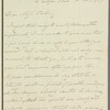 Louisa Lyon to Miss Porter, autograph letter signed