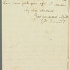 Chauncy Hare Townshend to Jane Porter, autograph letter signed