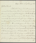 Saith Satoore to Jane Porter, autograph letter signed