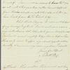 Saith Satoore to Jane Porter, autograph letter signed