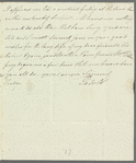 Saith Satoore to Jane Porter, autograph letter signed