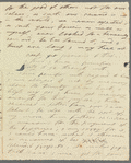 Olivia Etherington to Jane Porter, autograph letter signed