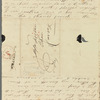 Olivia Etherington to Jane Porter, autograph letter signed