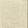 Millecent Thomas to Miss Porter, autograph letter signed