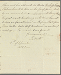 Saith Satoore to Jane Porter, autograph letter signed