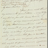 Alexander George Woodford to Jane Porter, autograph letter signed