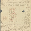 Olivia Etherington to Robert Ker Porter, autograph letter signed