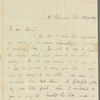 Chauncy Hare Townshend to Jane Porter, autograph letter signed