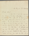 Chauncy Hare Townshend to Jane Porter, autograph letter signed