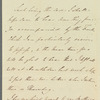 William FitzRoy to Jane Porter, autograph letter signed