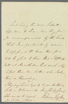 William FitzRoy to Jane Porter, autograph letter signed