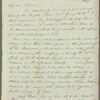 Sir Daniel Bayley to Miss Porter, autograph letter signed