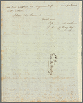 Sir Daniel Bayley to Miss Porter, autograph letter signed