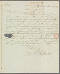 T. W. Wilson to Miss Porter, autograph letter signed