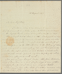 Frederick William Campbell to Jane Porter, autograph letter signed