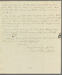 Frederick William Campbell to Jane Porter, autograph letter signed