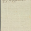 William Lempriere to Jane Porter, autograph letter signed