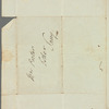 Sir Charles Throckmorton to Mrs. Porter, autograph letter signed
