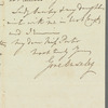 Sir Gore Ouseley to Jane Porter, autograph letter signed