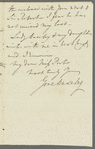 Sir Gore Ouseley to Jane Porter, autograph letter signed
