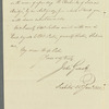 John Garratt to Jane Porter, autograph letter signed