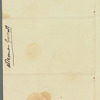 John Garratt to Jane Porter, autograph letter signed