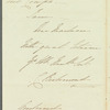 Charlotte Lennox, Duchess of Richmond to Jane Porter, autograph letter signed