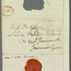 Sir Gore Ouseley to Jane Porter, autograph letter signed