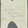 Sir Gore Ouseley to Jane Porter, autograph letter signed