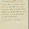 G. W. Chad to Miss Porter, autograph letter third person