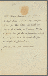 G. W. Chad to Miss Porter, autograph letter third person