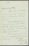John Bowring to Miss Porter, autograph letter signed