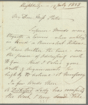 Lady Anne Hamilton to Miss Porter, autograph letter signed