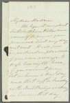Mary Frances Howley to Madame Porter, autograph letter signed