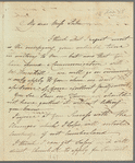 Lady Anne Hamilton to Miss Porter, autograph letter signed