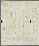 Sarah Belzoni to Miss Porter, autograph letter signed