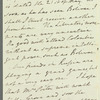 John Ranking to Jane Porter, autograph letter signed