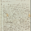 John Briggs to Jane Porter, autograph letter signed