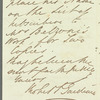 Robert Gardiner to Jane Porter, autograph letter signed