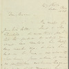 James Silk Buckingham to Jane Porter, autograph letter signed