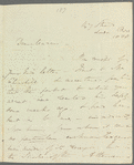 James Silk Buckingham to Jane Porter, autograph letter signed