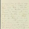 James Silk Buckingham to Jane Porter, autograph letter signed