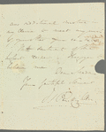 James Silk Buckingham to Jane Porter, autograph letter signed
